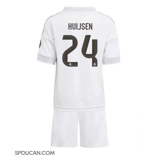 Dječji Nogometni Dres Real Madrid Dean Huijsen #24 Domaci 2025-26 Kratak Rukav (+ Kratke hlače)